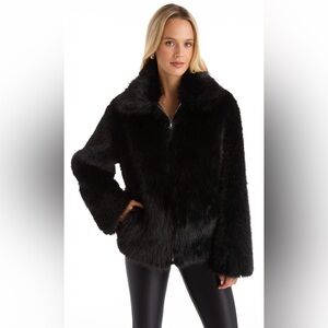 NWT Black Faux Fur Jacket